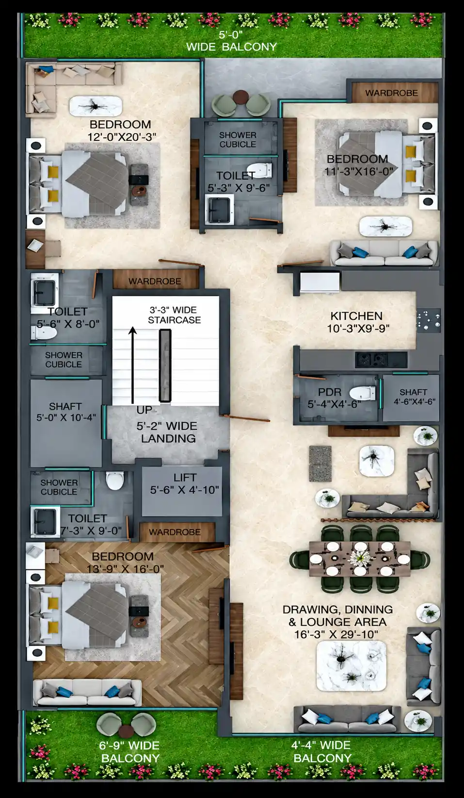 Anantraj B-228 first floor plan